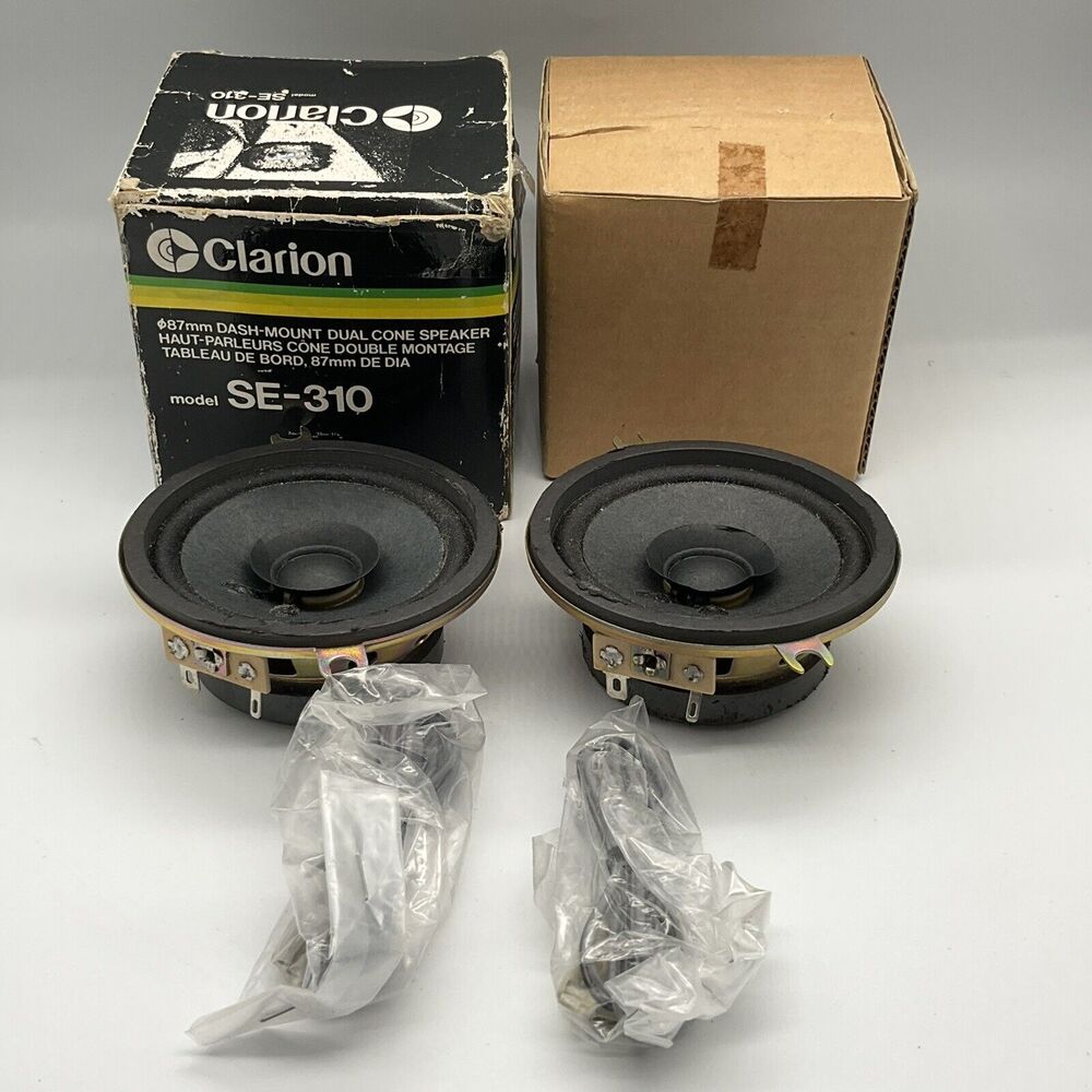 NOS New Clarion Dash Mount Speakers SE-310  1 Pair 87mm 3.425”